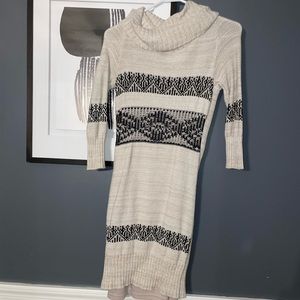 Maurice’s Three Quarter Sleeve Sweater Dress with Folded Over Collar Size Medium
